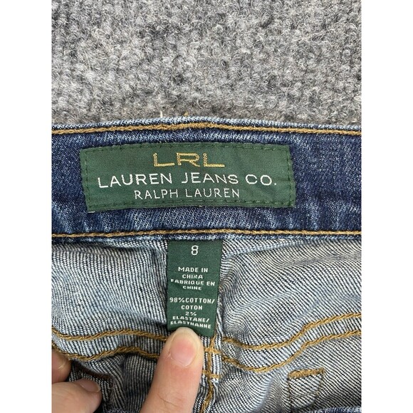 LRL Ralph Lauren Jeans Womens 8 Blue Modern Skinny Mid Rise Dark Stretch Denim - Picture 3 of 9